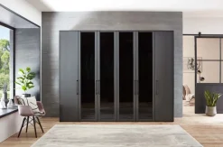 Novel Drehtürenschrank Split Graphit-Dekor Best