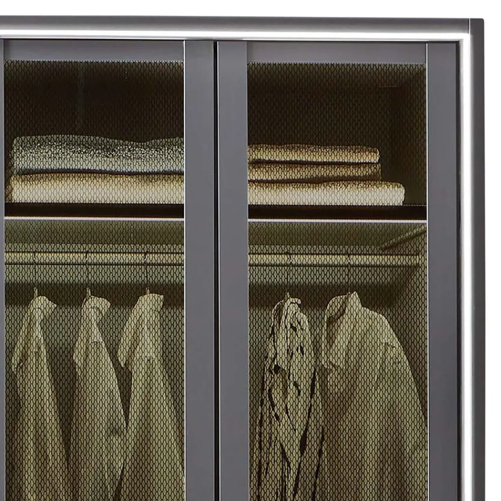 Novel Drehtürenschrank Split Graphit-Dekor Best