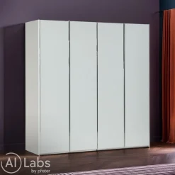 Moderano Drehtürenschrank System One hellgrau New