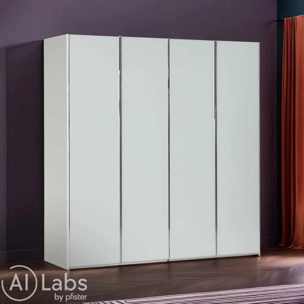 Moderano Drehtürenschrank System One hellgrau New
