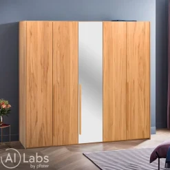 TEAM 7 Drehtürenschrank Schranksyst buchefarbig