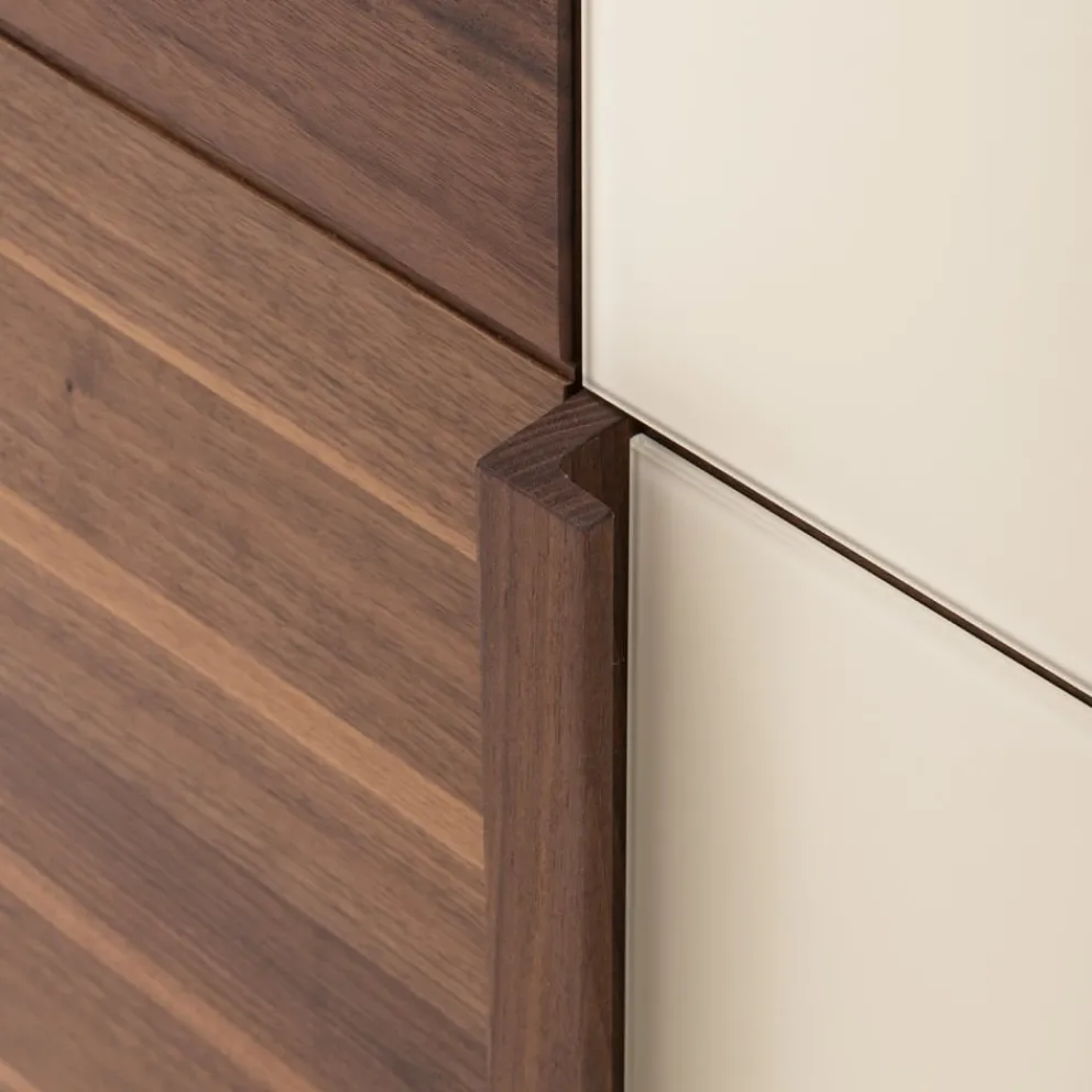 TEAM 7 Drehtürenschrank Schranksyst nussbaumfarbig Outlet