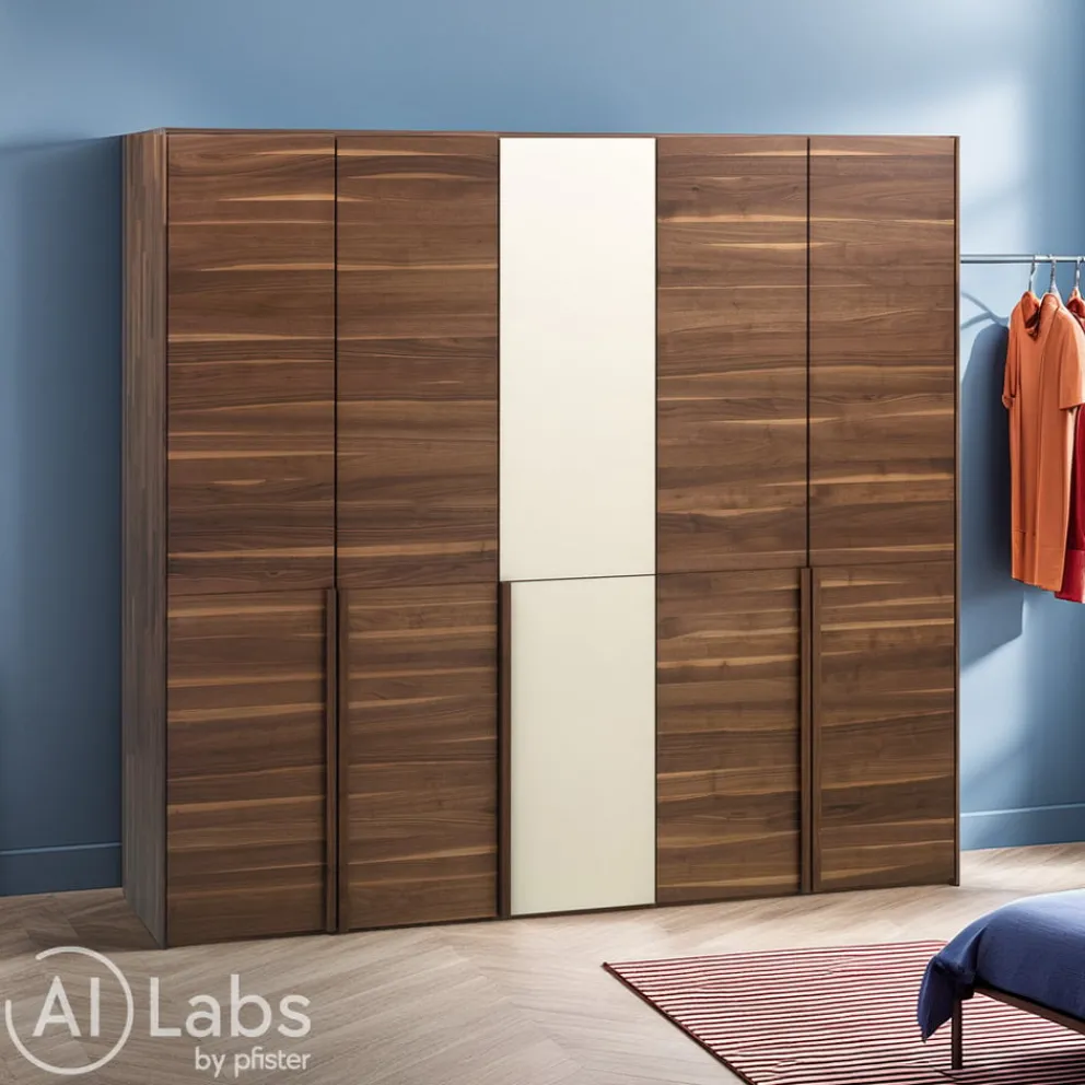 TEAM 7 Drehtürenschrank Schranksyst nussbaumfarbig Outlet