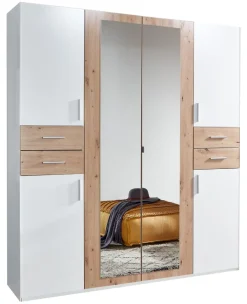 MID.YOU Drehtürenschrank Vegas-201 eichefarbig, weiss Hot