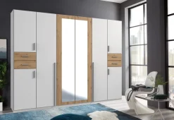 MID.YOU Drehtürenschrank Vegas-201 eichefarbig, weiss Hot