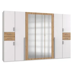 MID.YOU Drehtürenschrank Vegas-201 eichefarbig, weiss Discount