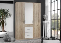 MID.YOU Drehtürenschrank Young eichefarbig, weiss Clearance