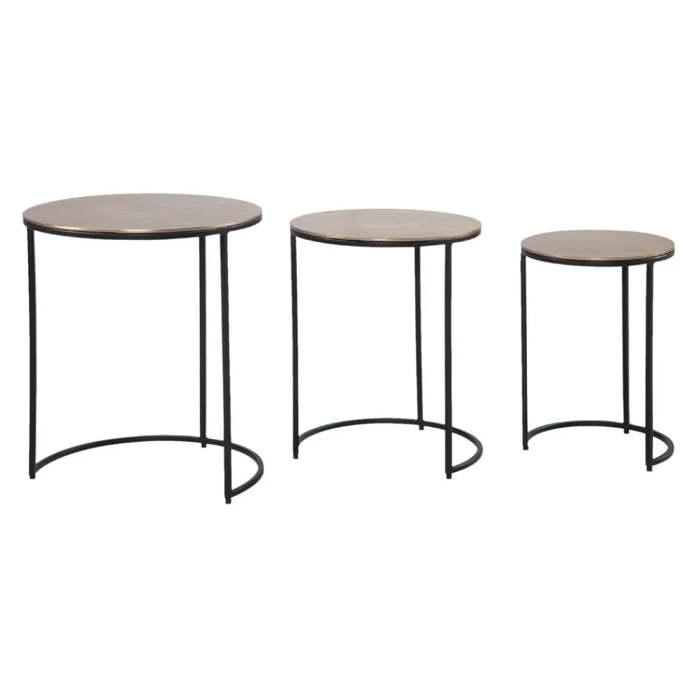 MID.YOU Dreisatztisch Metall schwarz Clearance
