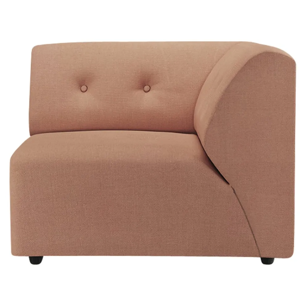 HKliving Eckelement Vint rostrot New