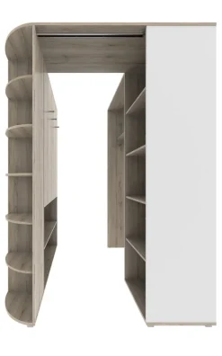 MID.YOU Eckschrank Joker-201 eichefarbig, weiss