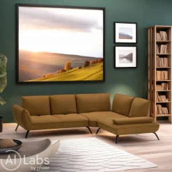Moderano Ecksofa Alpha-8110 senfgelb