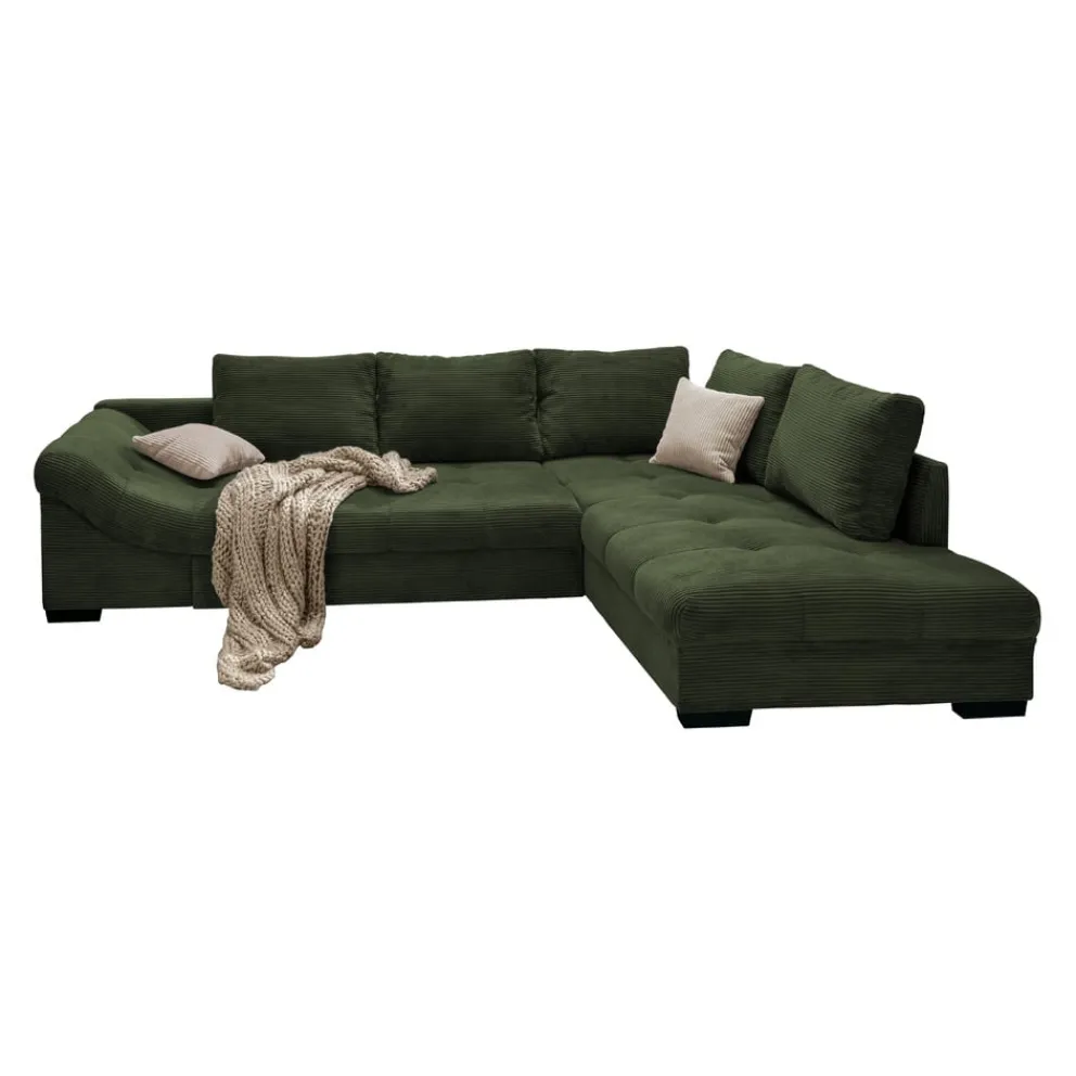 MID.YOU Ecksofa Alvito moosgrün