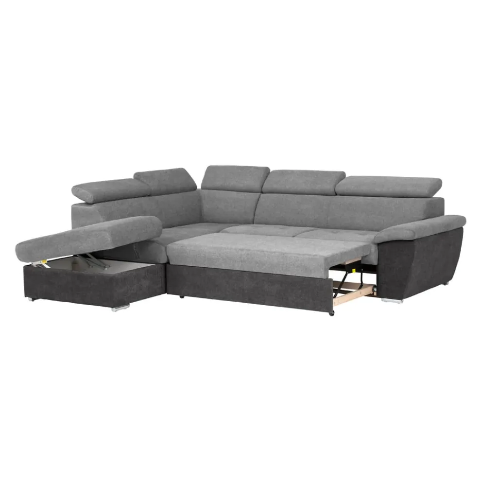 Livetastic Ecksofa Antero mausgrau, schwarz Discount