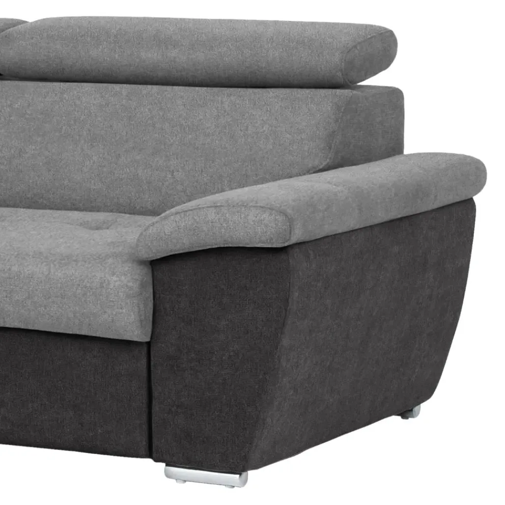 Livetastic Ecksofa Antero mausgrau, schwarz Discount