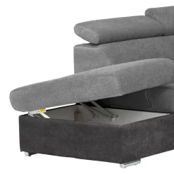 Livetastic Ecksofa Antero mausgrau, schwarz Discount