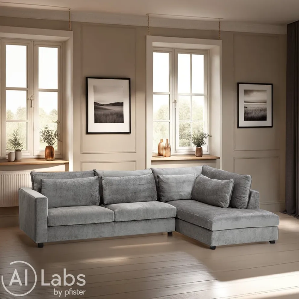 Johann Jakob Ecksofa Apollo grau Discount