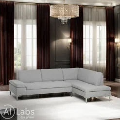 Hom'In Ecksofa Baltimore Kat. 5, GBA 9 agate grey Hot