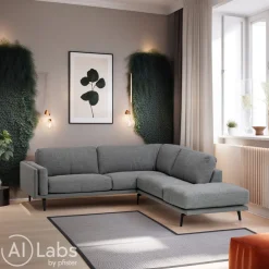 LEOLUX Ecksofa Bellice telegrau 1
