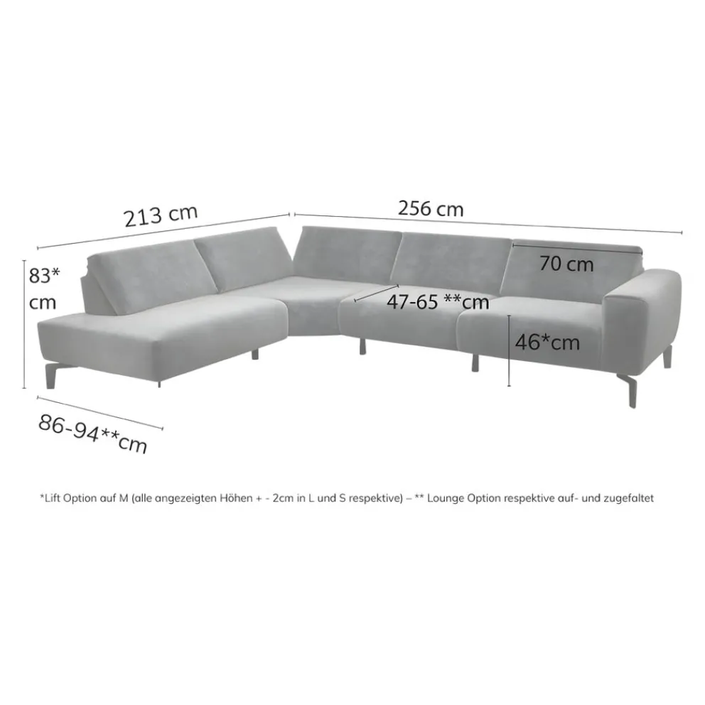 sensoo Ecksofa Cosy1 grau Sale