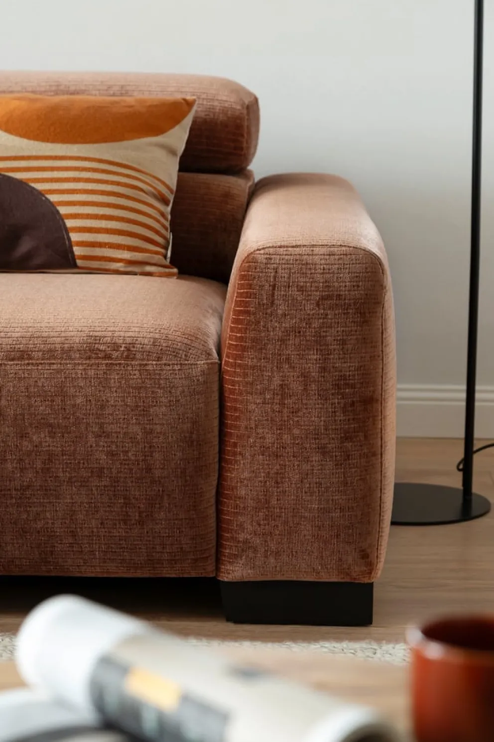 Pure Home Lifestyle Ecksofa Dallas rostrot Outlet