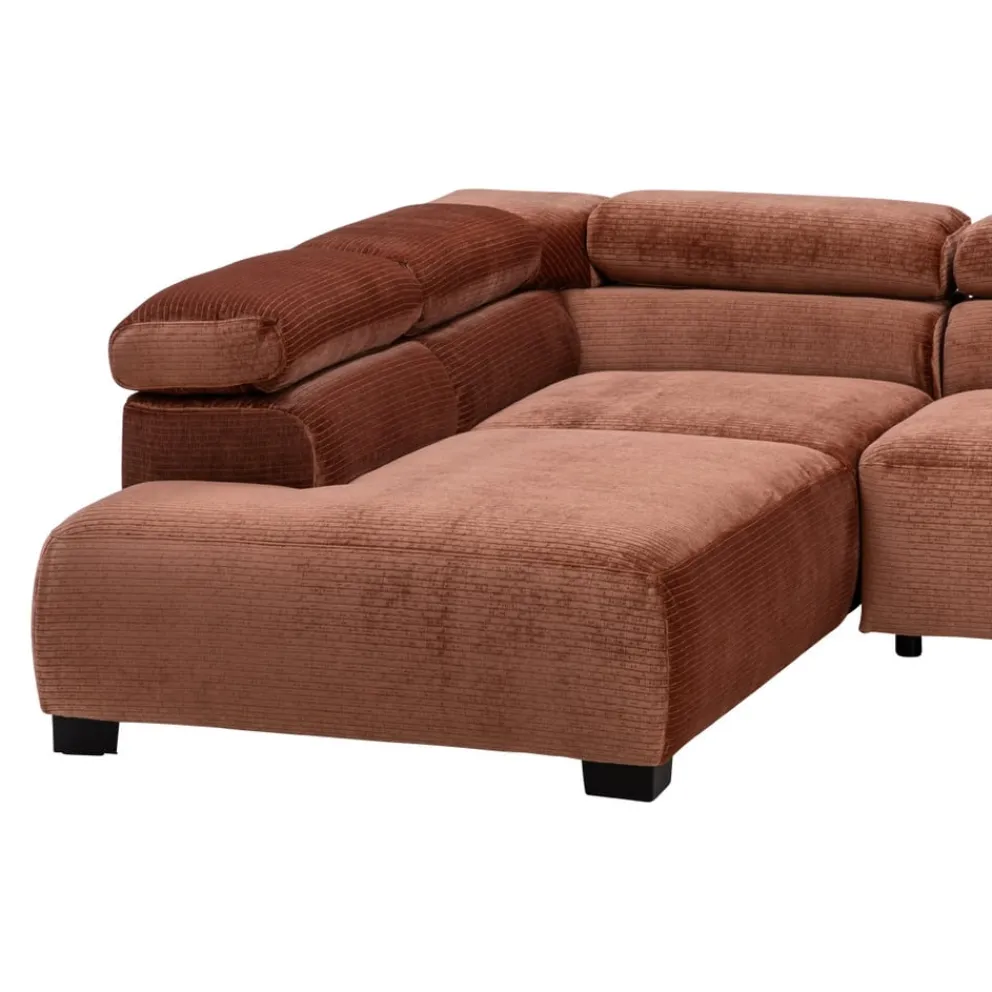 Pure Home Lifestyle Ecksofa Dallas rostrot Outlet