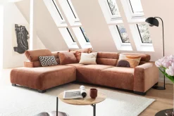 Pure Home Lifestyle Ecksofa Dallas rostrot Outlet