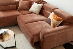 Pure Home Lifestyle Ecksofa Dallas rostrot Outlet