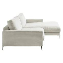 Lomoco Ecksofa Delia Cord light grey