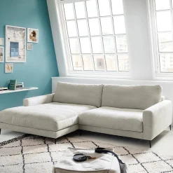 Lomoco Ecksofa Delia Cord light grey