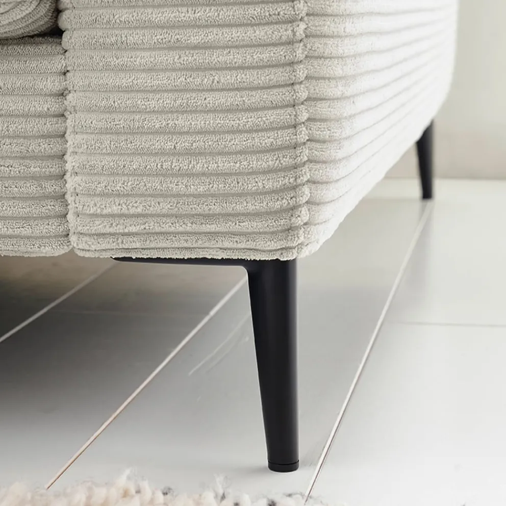 Lomoco Ecksofa Delia Cord light grey