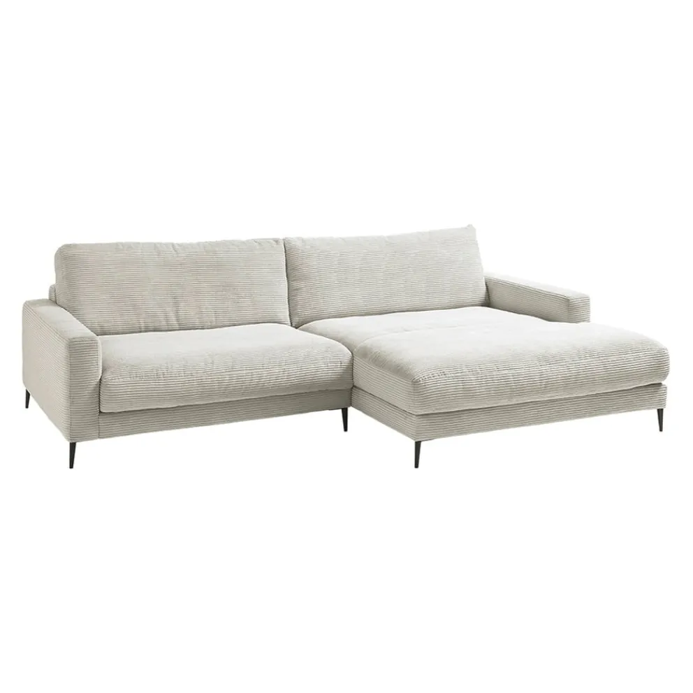 Lomoco Ecksofa Delia Cord light grey