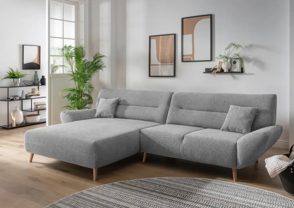 Livetastic Ecksofa Drago silber Sale