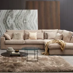 Johann Jakob Ecksofa Grand Kat. C, Corduroy 1221 Mink