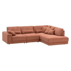 Beldomo System Ecksofa Hamburg orangebraun Clearance