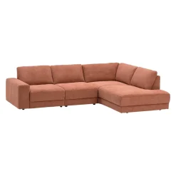 Beldomo System Ecksofa Hamburg orangebraun Clearance