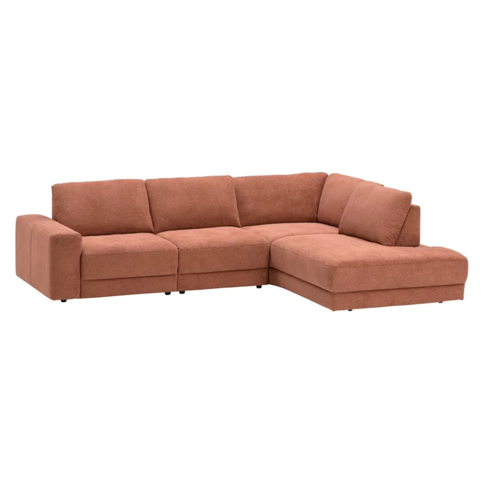 Beldomo System Ecksofa Hamburg orangebraun Clearance