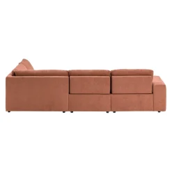 Beldomo System Ecksofa Hamburg orangebraun Clearance