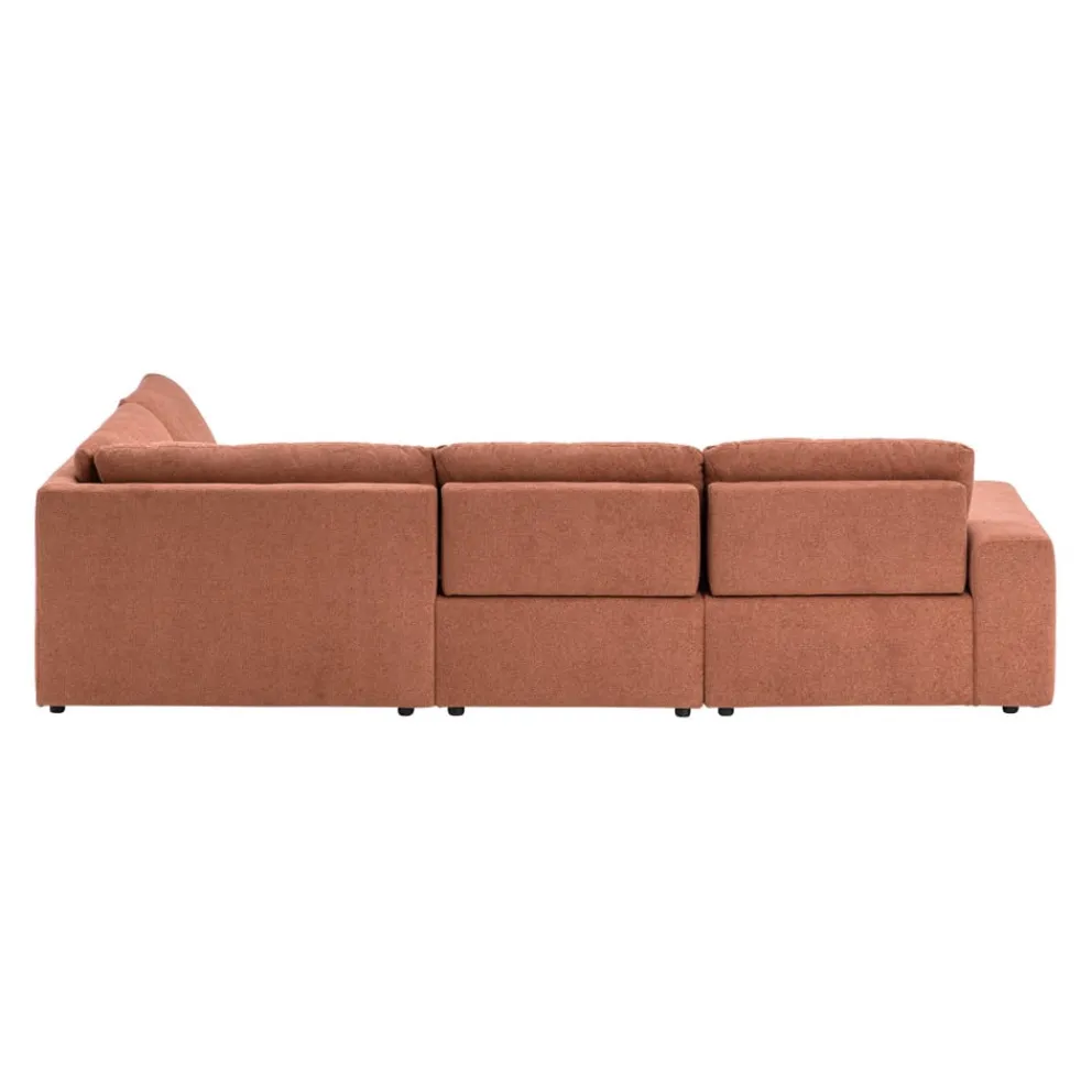 Beldomo System Ecksofa Hamburg orangebraun Clearance