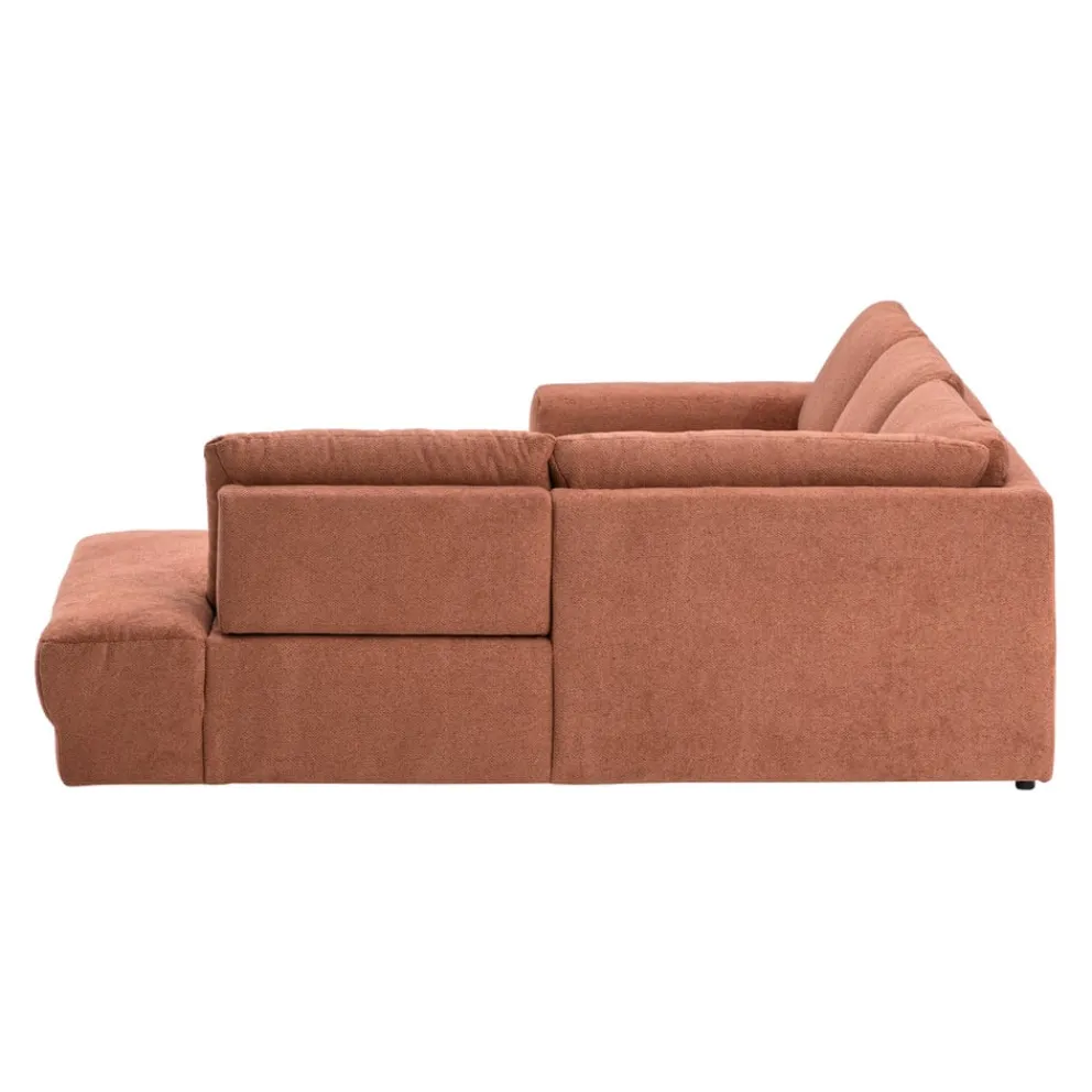 Beldomo System Ecksofa Hamburg orangebraun Clearance