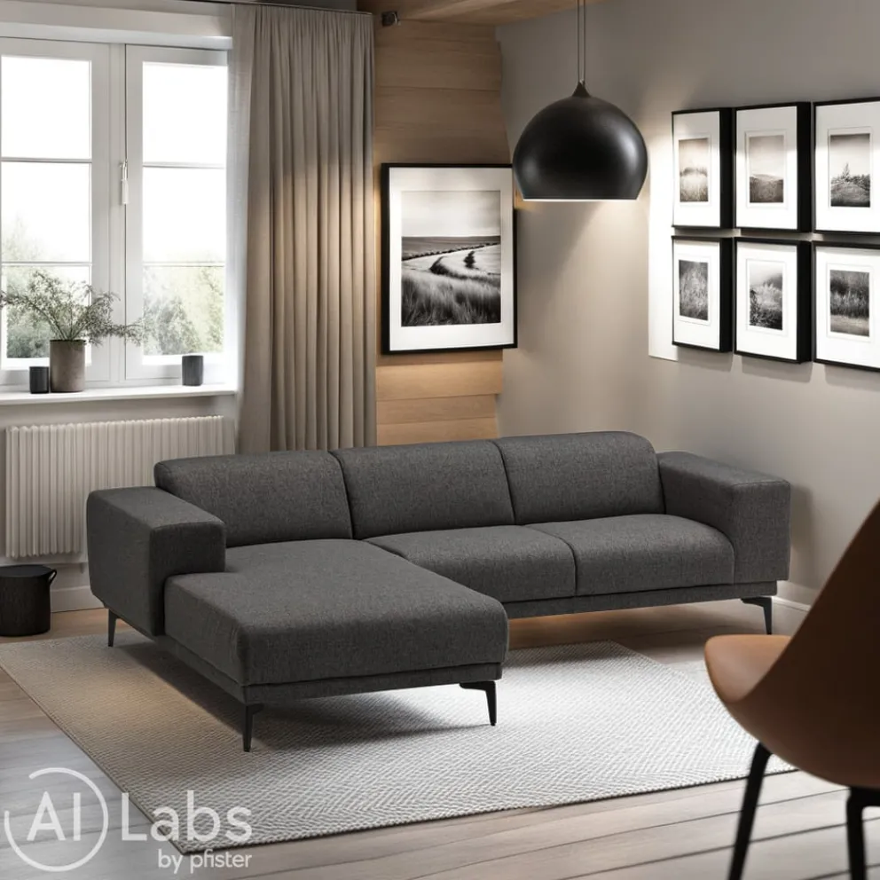 one Ecksofa Huber dunkelgrau Clearance