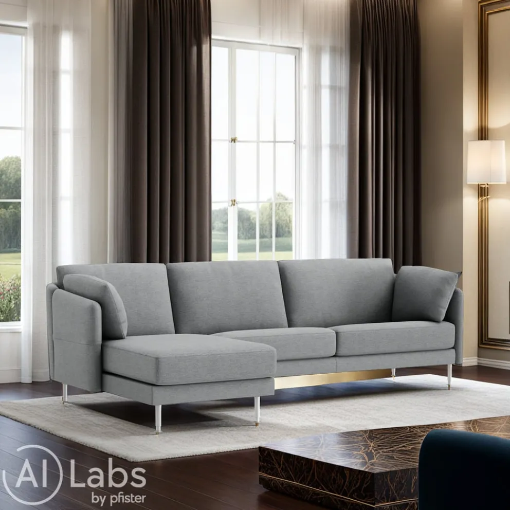INTERTIME Ecksofa I-Cielo Kat. D, Danio hellgrau U3305D Hot