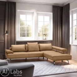 Dieter Knoll Ecksofa Imola Kat. 56, Torro nougat Discount