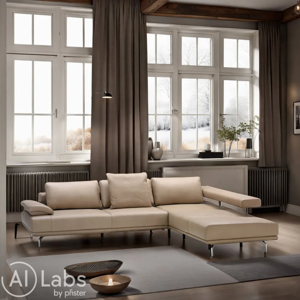 Dieter Knoll Ecksofa Imola sandbraun New