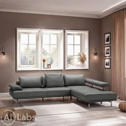 Dieter Knoll Ecksofa Imola Kat. 60, Cloudy schiefer Sale