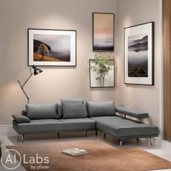 Dieter Knoll Ecksofa Imola Kat. 60, Cloudy schiefer Sale