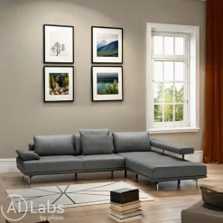 Dieter Knoll Ecksofa Imola Kat. 60, Cloudy schiefer Sale