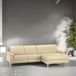 Dieter Knoll Ecksofa Latina-L Kat. 100, Torro beige Outlet