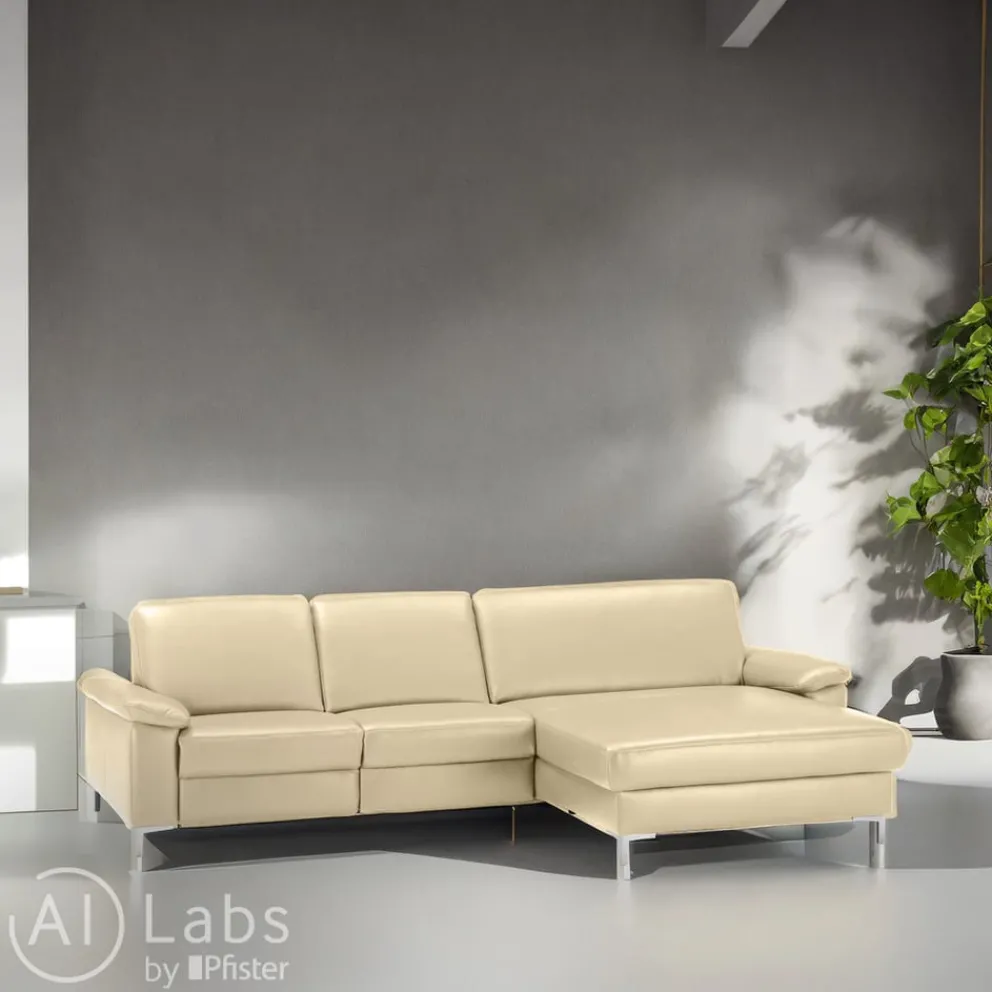 Dieter Knoll Ecksofa Latina-L Kat. 100, Torro beige Outlet