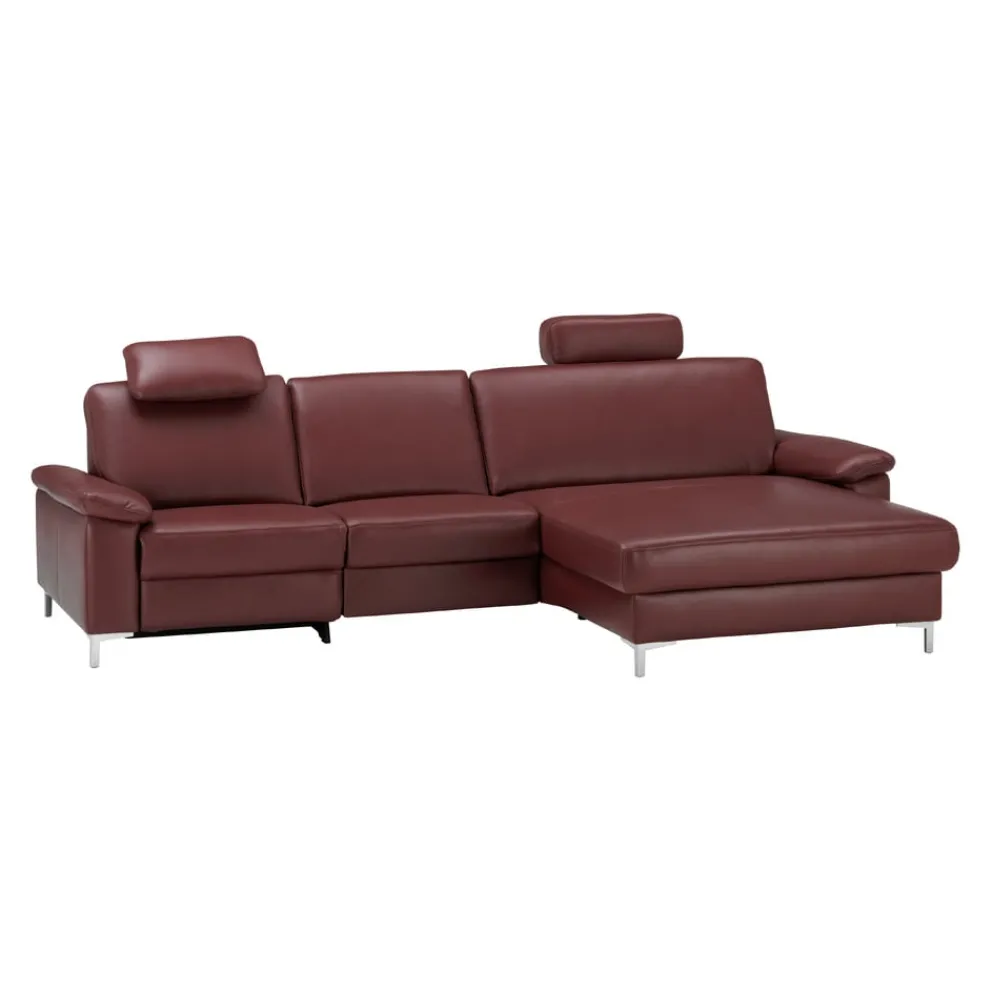 Dieter Knoll Ecksofa Latina-L dunkelrot