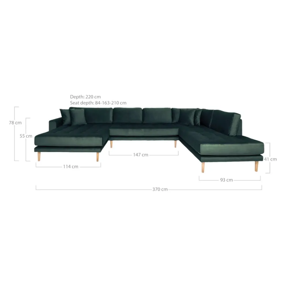 Johann Jakob Ecksofa Lido dunkelgrün Outlet